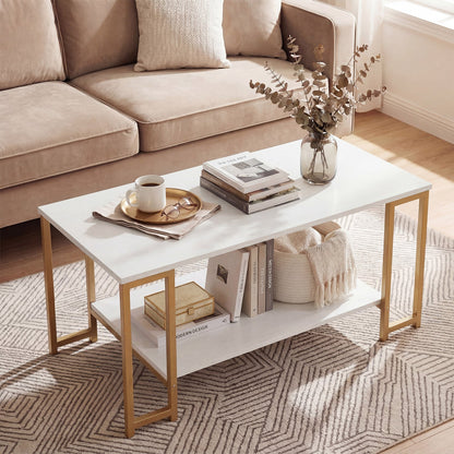 Modern Accent Table with Open Storage Shelf