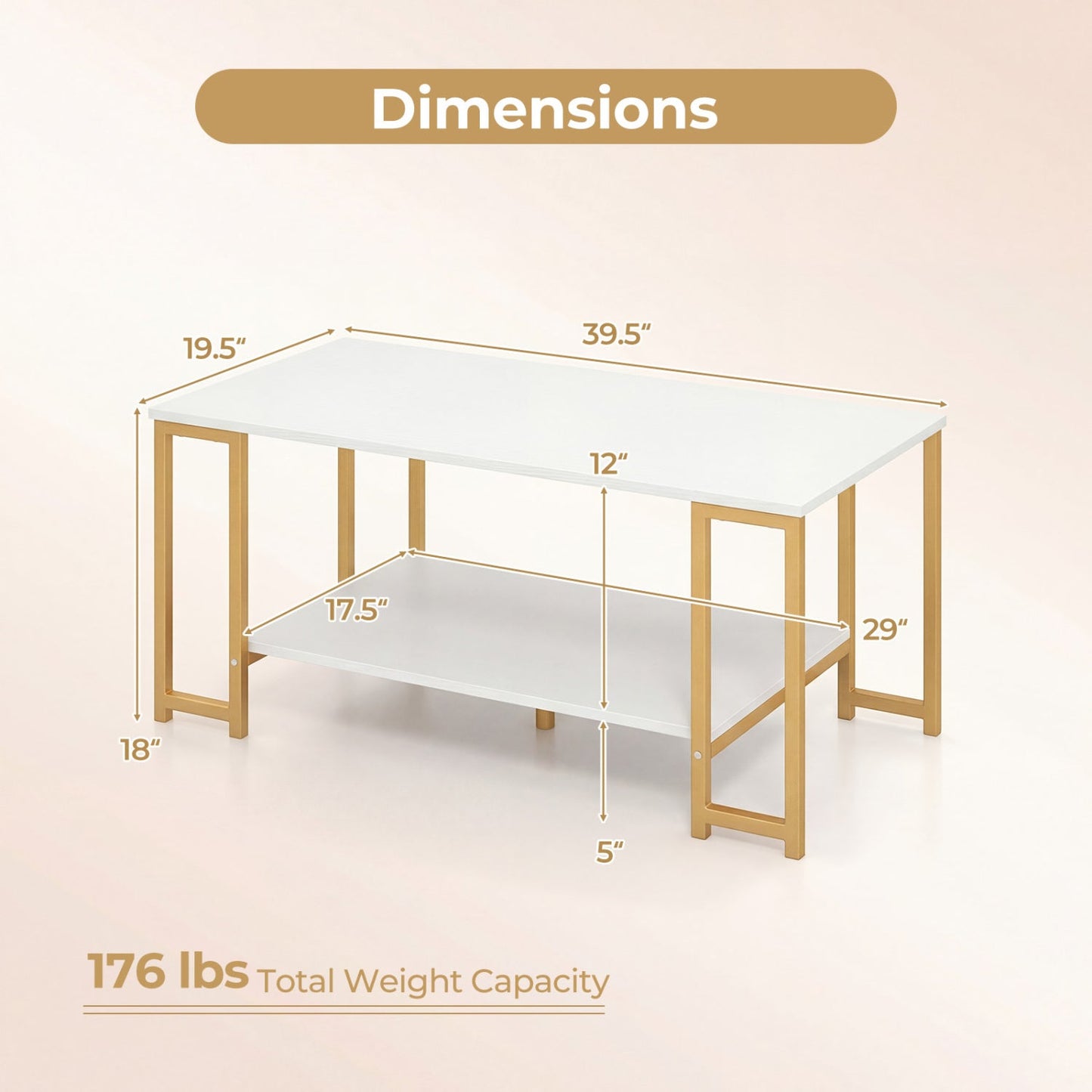 Modern Accent Table with Open Storage Shelf