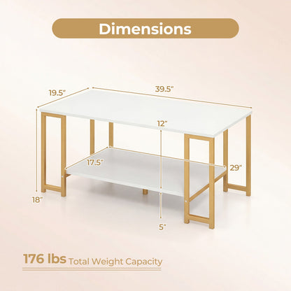 Modern Accent Table with Open Storage Shelf