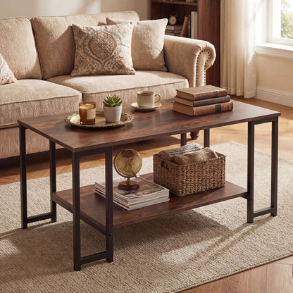 Modern Accent Table with Open Storage Shelf