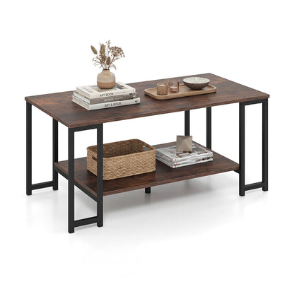 Modern Accent Table with Open Storage Shelf