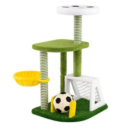 Multi Level Cat Tree with Soccer Field Hammock