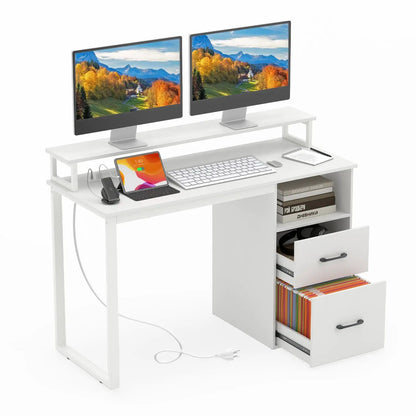 Modern Computer with Power Outlets and Drawer