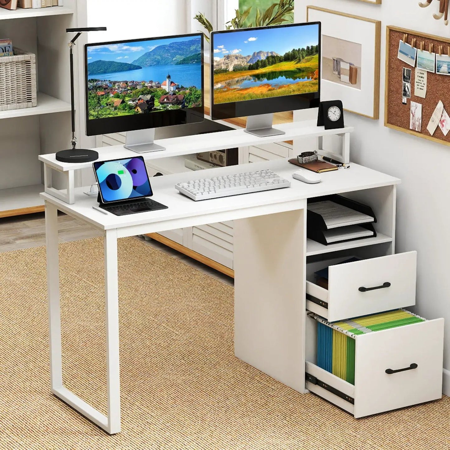 Modern Computer with Power Outlets and Drawer
