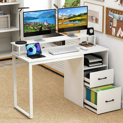 Modern Computer with Power Outlets and Drawer