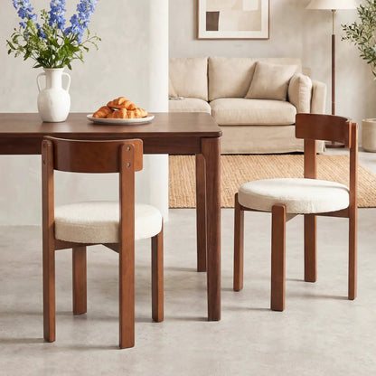 Modern Dining Chairs Set of 2 With Wood Legs