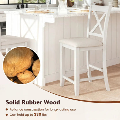 Counter Height Bar Stools with Cushion for Dining