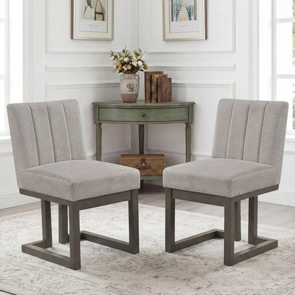 Modern Farmhouse Fabric Dining Chairs Set of 2