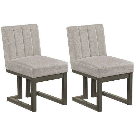 Modern Farmhouse Fabric Dining Chairs Set of 2