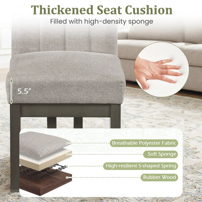 Modern Farmhouse Fabric Dining Chairs Set of 2