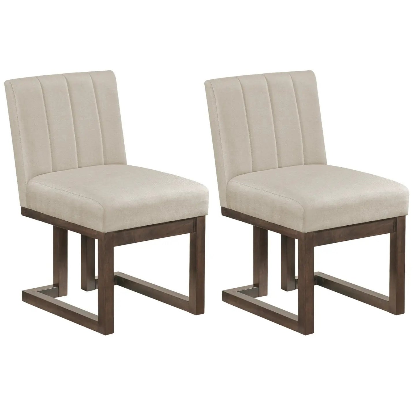 Modern Farmhouse Fabric Dining Chairs Set of 2