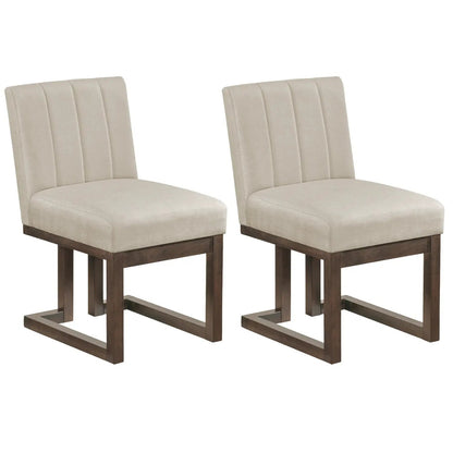 Modern Farmhouse Fabric Dining Chairs Set of 2