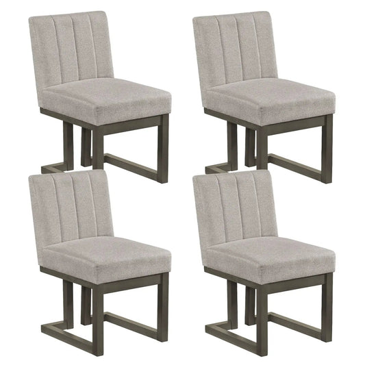 Modern Farmhouse Fabric Dining Chairs Set of Four