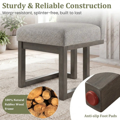 Modern Farmhouse Fabric Dining Chairs Set of Four