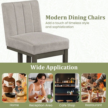 Modern Farmhouse Fabric Dining Chairs Set of Four