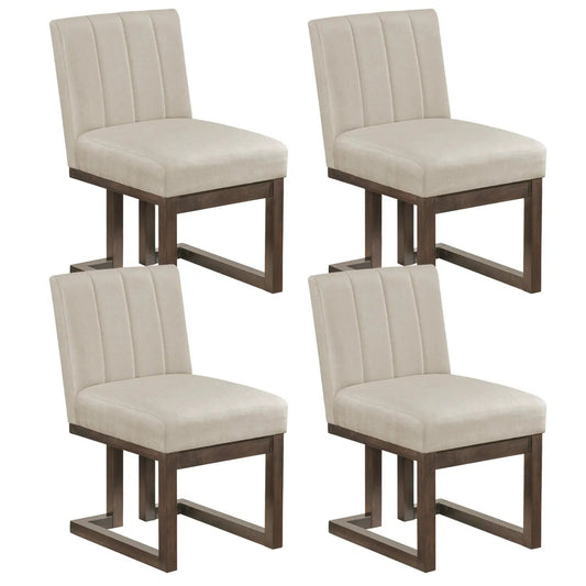 Modern Farmhouse Fabric Dining Chairs Set of Four