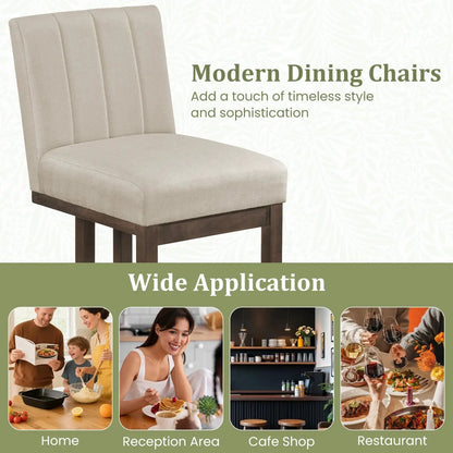 Modern Farmhouse Fabric Dining Chairs Set of Four