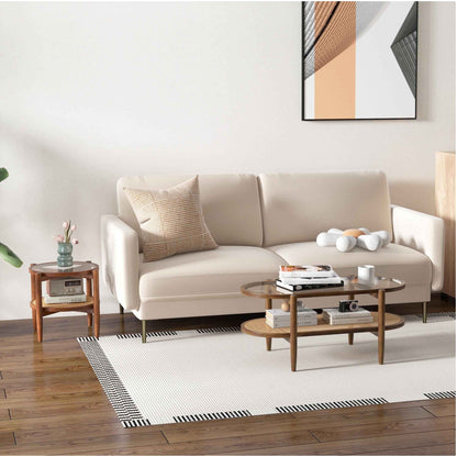 Modern Living Room Set: Loveseat Armchair Side Table & Coffee Table