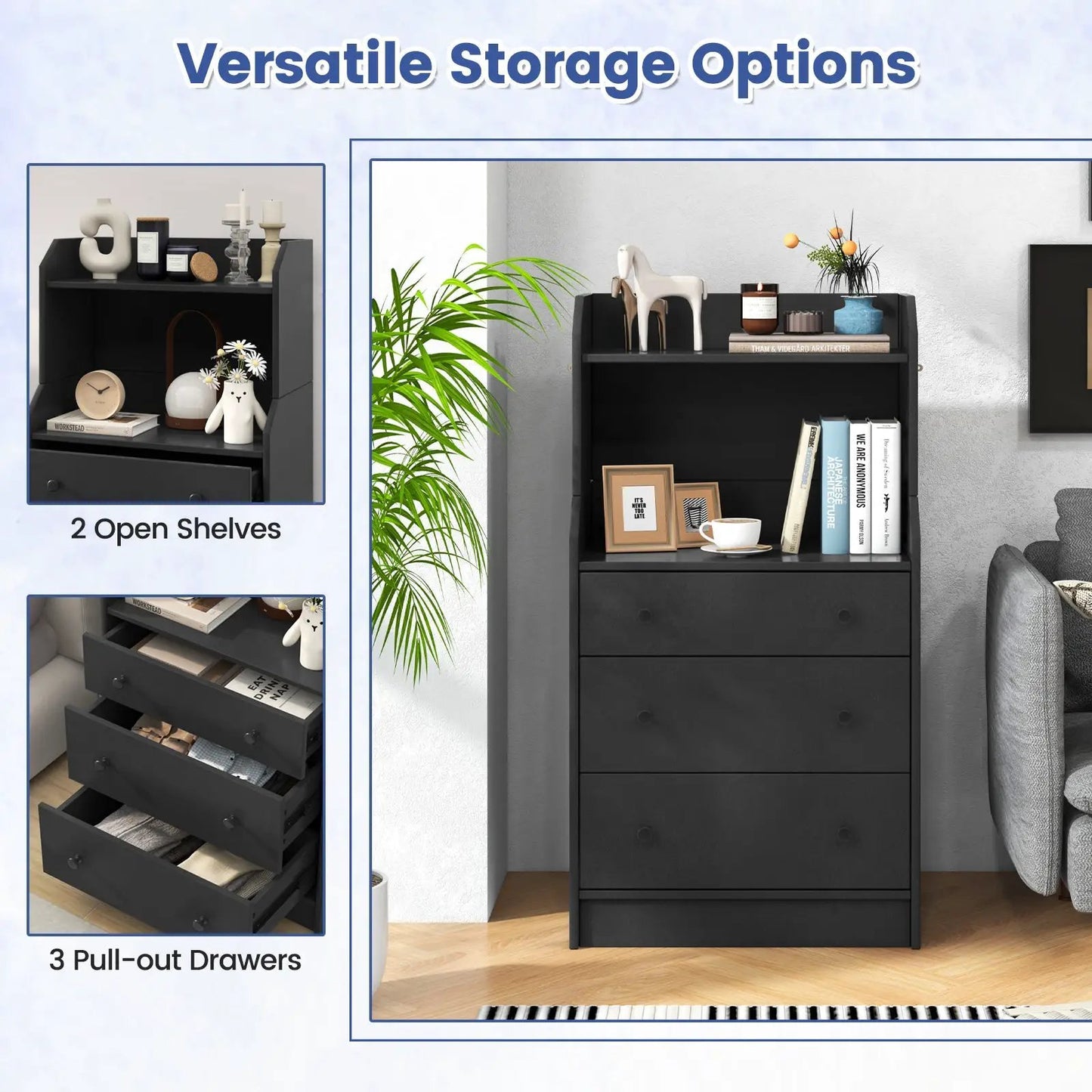 Storage Dresser with Anti-Toppling Device