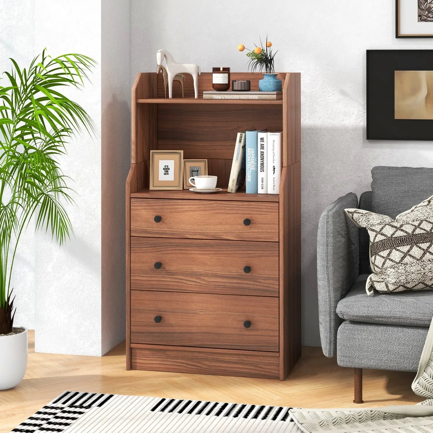 Storage Dresser with Anti Toppling Device