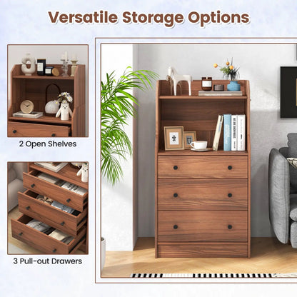 Storage Dresser with Anti Toppling Device