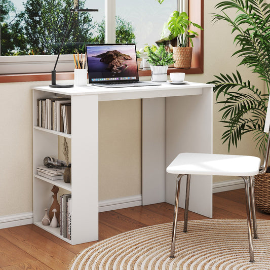 Computer Desk with Bookshelf for Small Space-White - Tampa Home & Garden Store