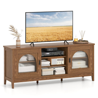 Modern Vintage TV Cabinet by DirectDeals in oak with adjustable shelves and 2 cable holes on Tampa Home & Garden Store