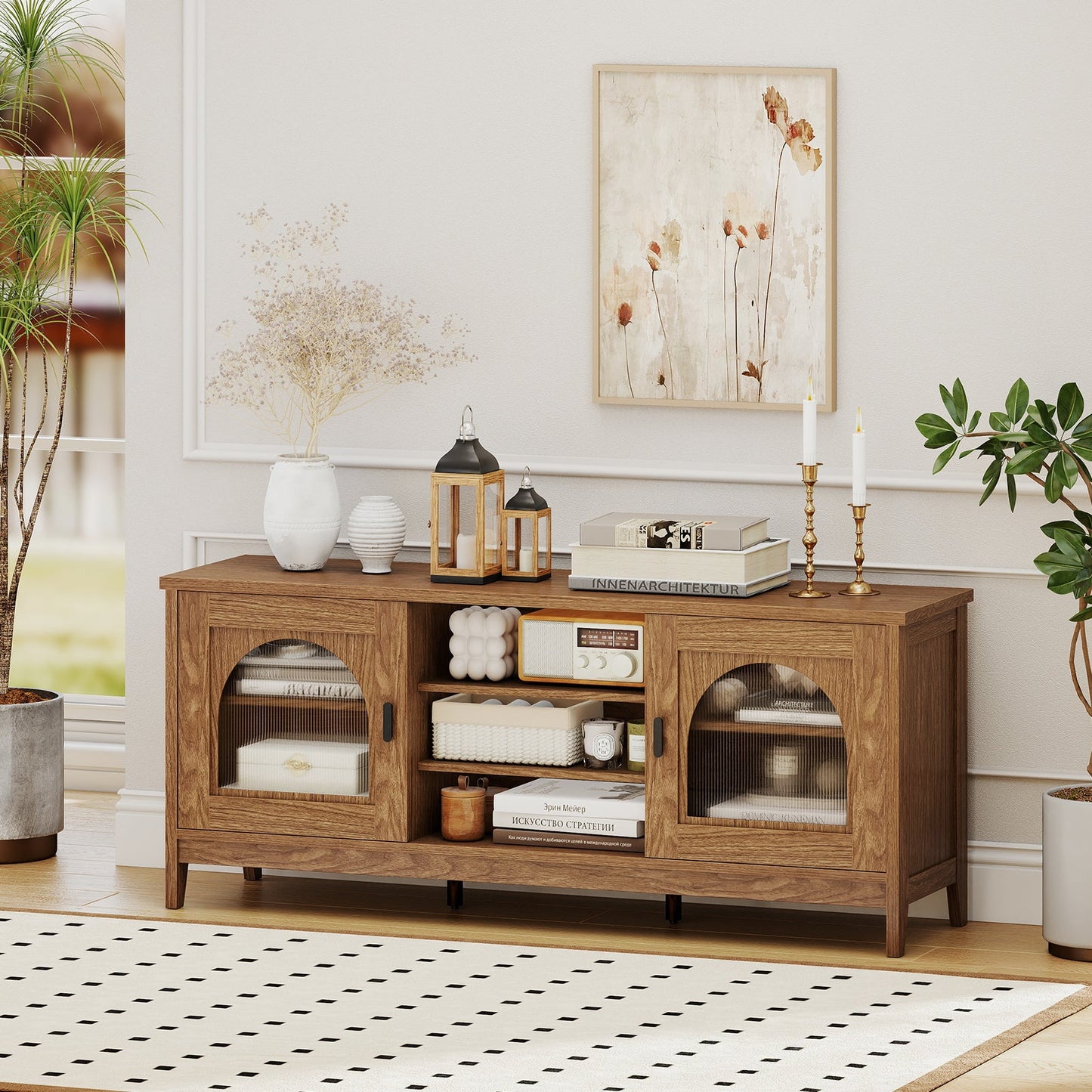 Modern Vintage TV Cabinet by DirectDeals with adjustable shelves and 2 cable holes on Tampa Home & Garden Store
