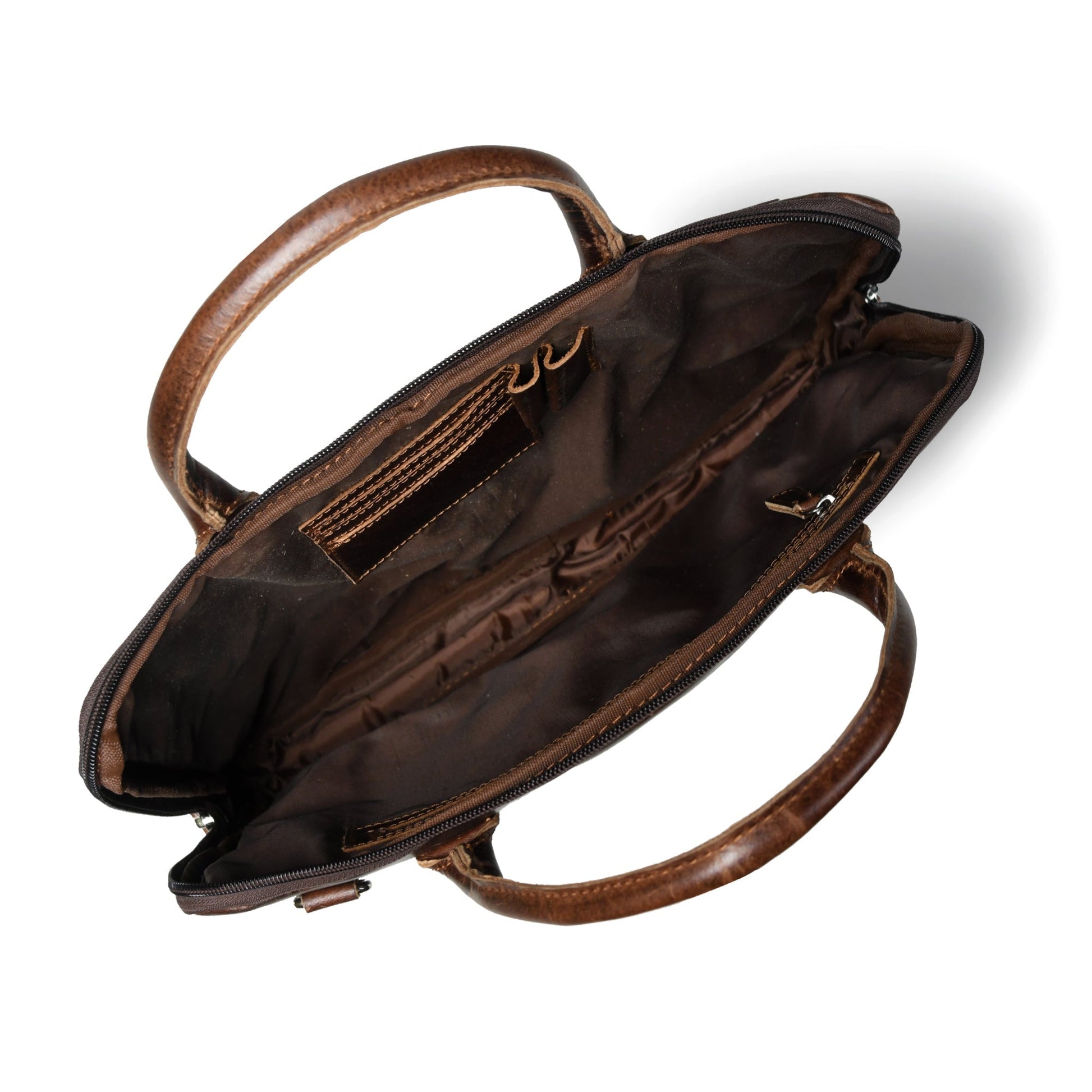 Modernist Leather Laptop Bag- Brown - Tampa Home & Garden Store
