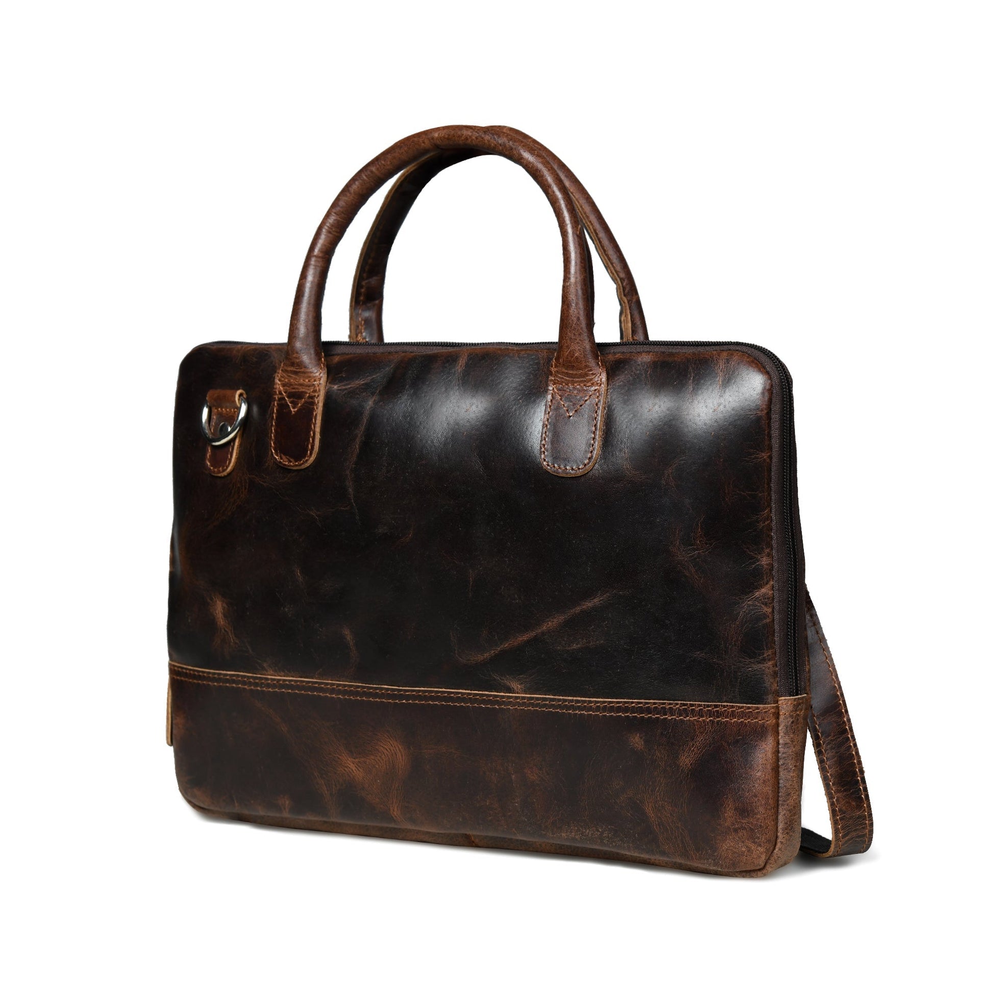 Modernist Leather Laptop Bag-Dark Brown - Tampa Home & Garden Store