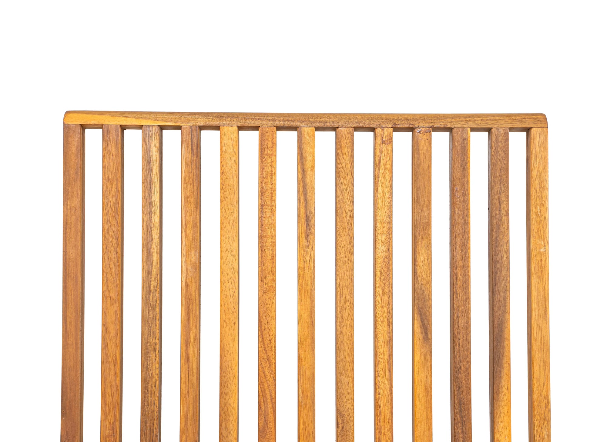 Outdoor Modular Folding Wooden Bench with vertical slats in warm brown finish, 1 pc on Tampa Home & Garden Store