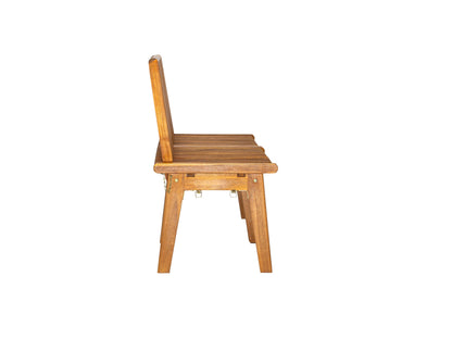 Modular Folding Wooden Bench 2 Pc outdoor set with slatted seat and backrest on Tampa Home & Garden Store