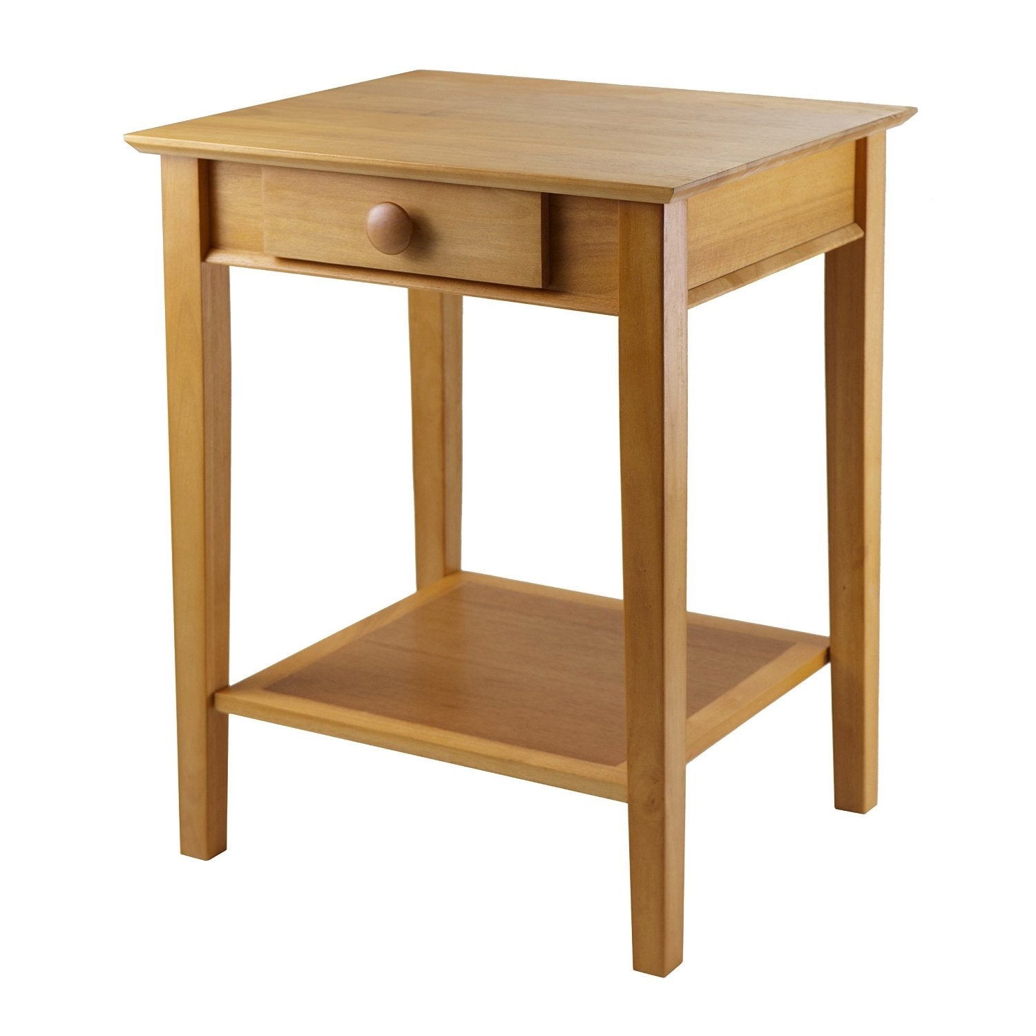 Modular Wooden Printer Stand with Drawer and Bottom Shelf in Honey - Tampa Home & Garden Store