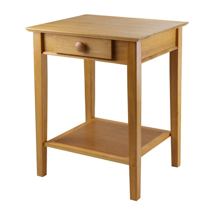 Modular Wooden Printer Stand with Drawer and Bottom Shelf in Honey - Tampa Home & Garden Store