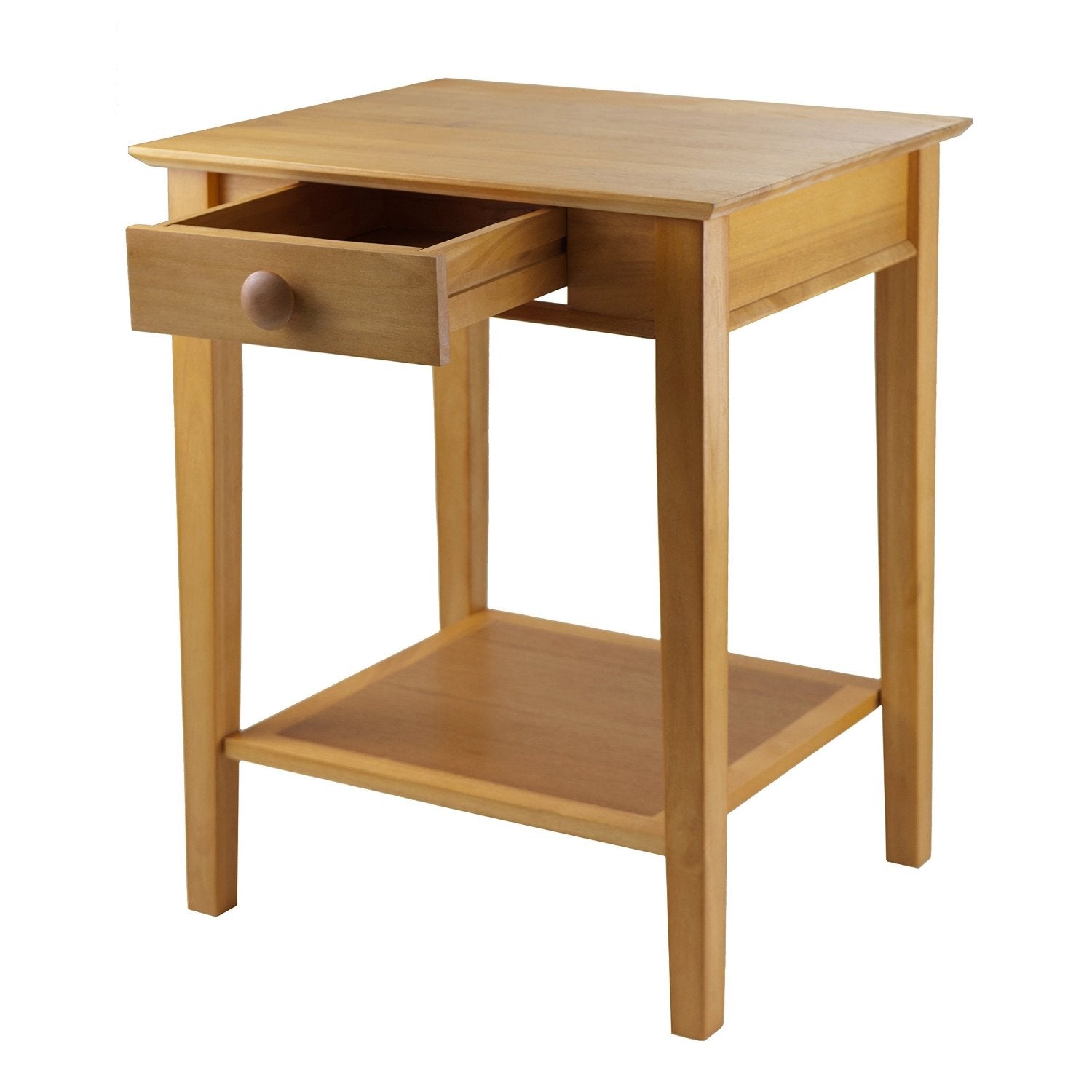 Modular Wooden Printer Stand with Drawer and Bottom Shelf in Honey - Tampa Home & Garden Store
