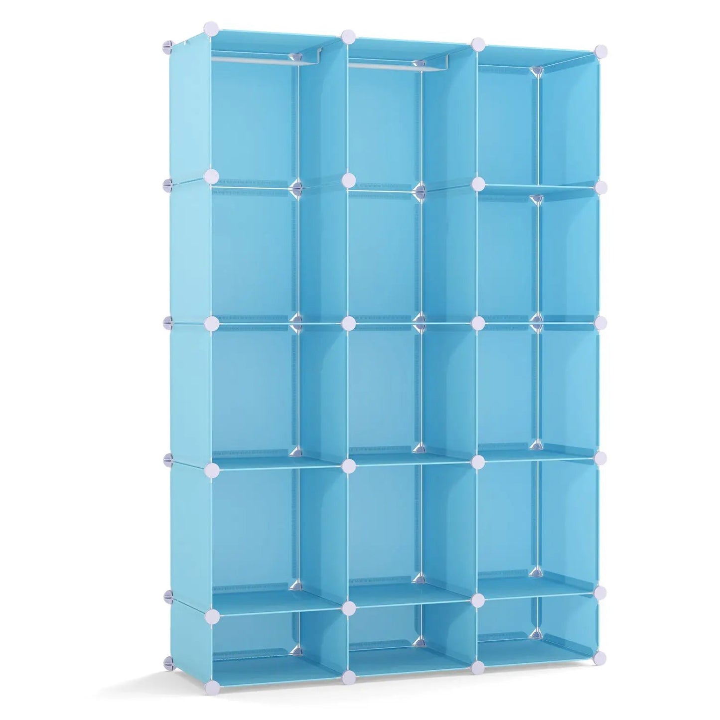 13 Cube Modular Kids Wardrobe With Hanging Rod