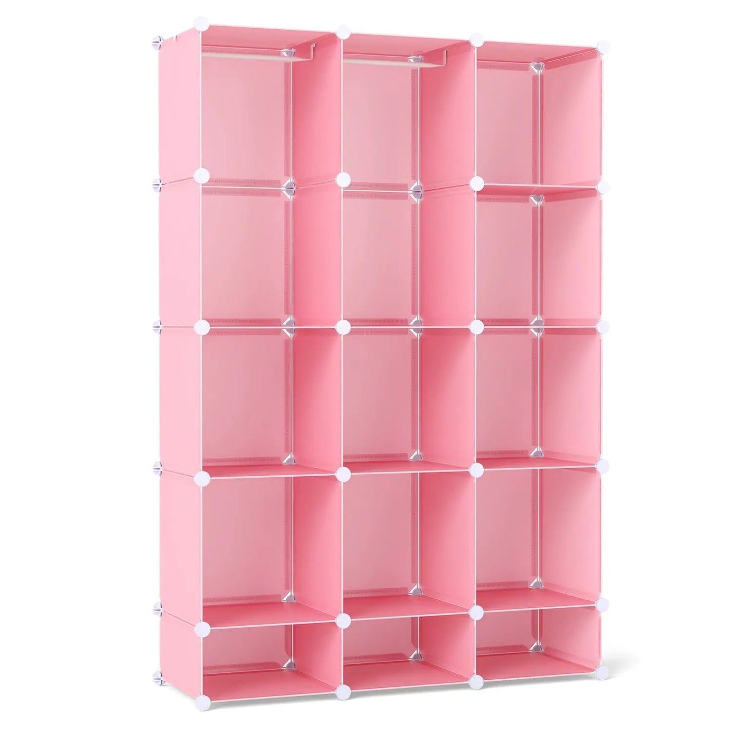 13 Cube Modular Kids Wardrobe With Hanging Rod