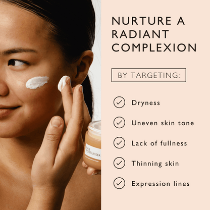 UpCircle Face Moisturizer with Vitamin E - Jumbo, creamy white cream on cheek on Tampa Home & Garden Store