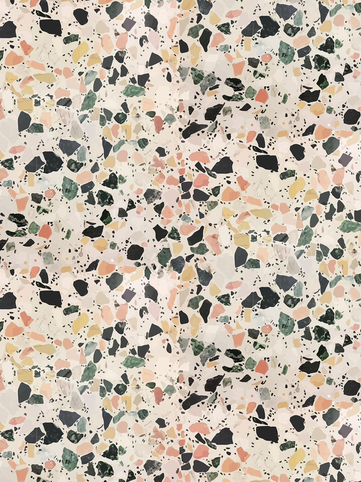 Mojave Terrazzo Wallpaper, peach & yellow - Tampa Home & Garden Store