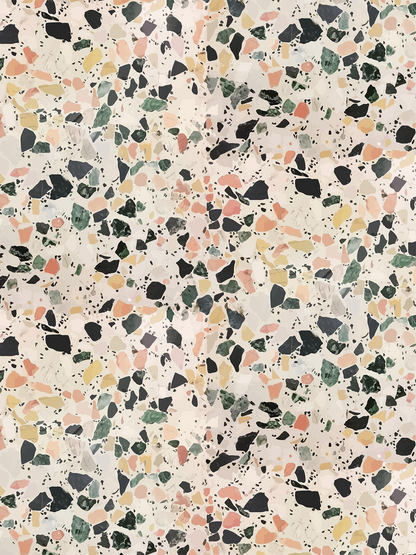 Mojave Terrazzo Wallpaper, peach & yellow - Tampa Home & Garden Store