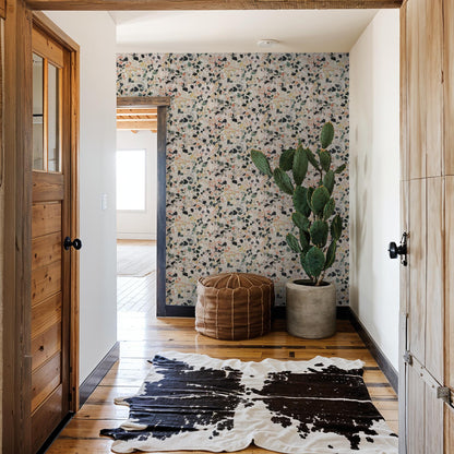 Mojave Terrazzo Wallpaper, peach & yellow - Tampa Home & Garden Store