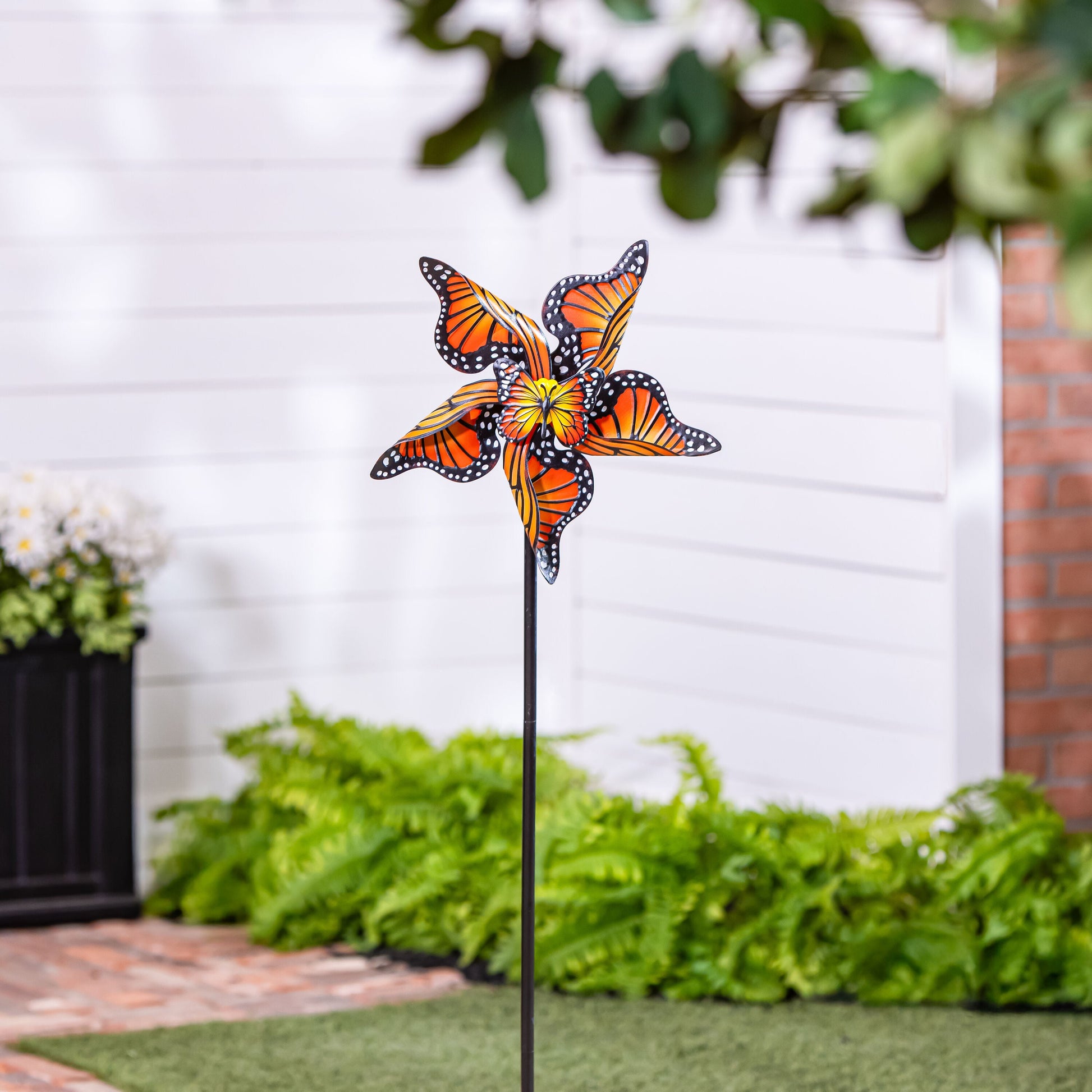 Monarch Butterfly Metal Wind Spinner 48"H - Tampa Home & Garden Store