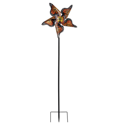 Monarch Butterfly Metal Wind Spinner 48"H - Tampa Home & Garden Store