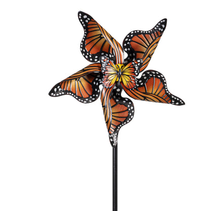 Monarch Butterfly Metal Wind Spinner 48"H - Tampa Home & Garden Store