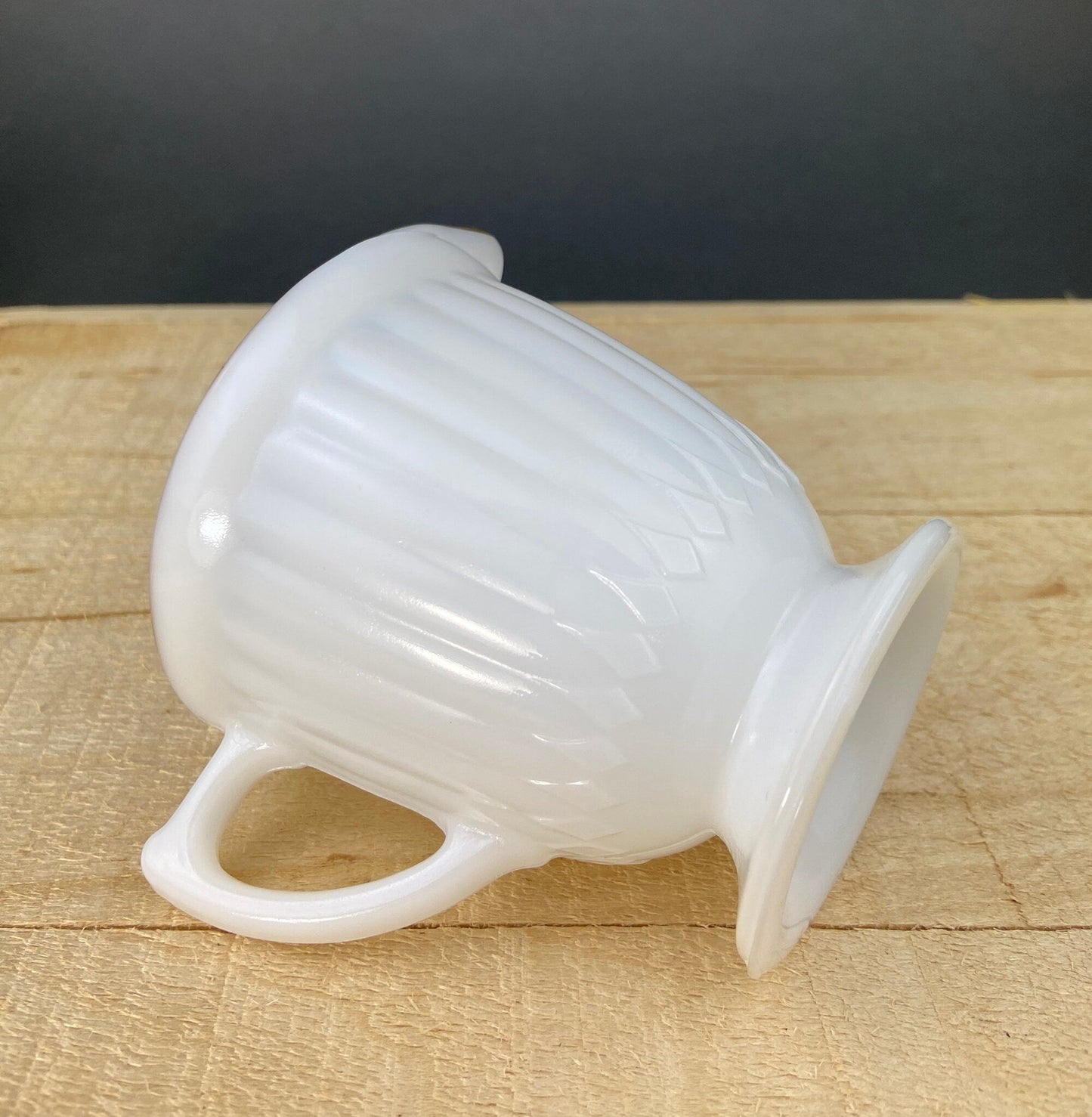 Monax Petalware Opalescent Creamer and Sugar Bowl. White with Gold Brim Depression Glass Creamer and Sugar Bowl. - Tampa Home & Garden Store