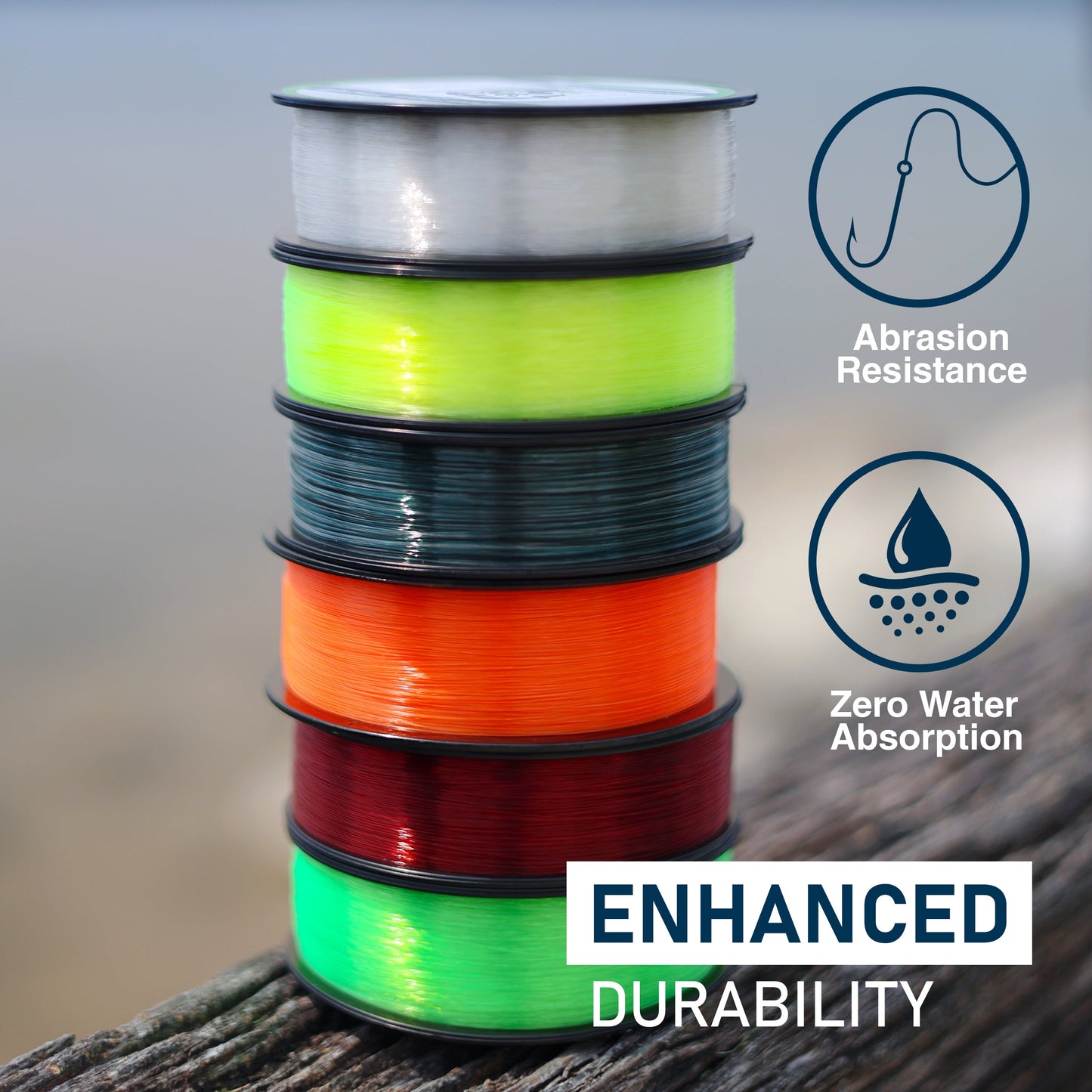 Línea de pesca de monofilamento de nailon Reaction Tackle