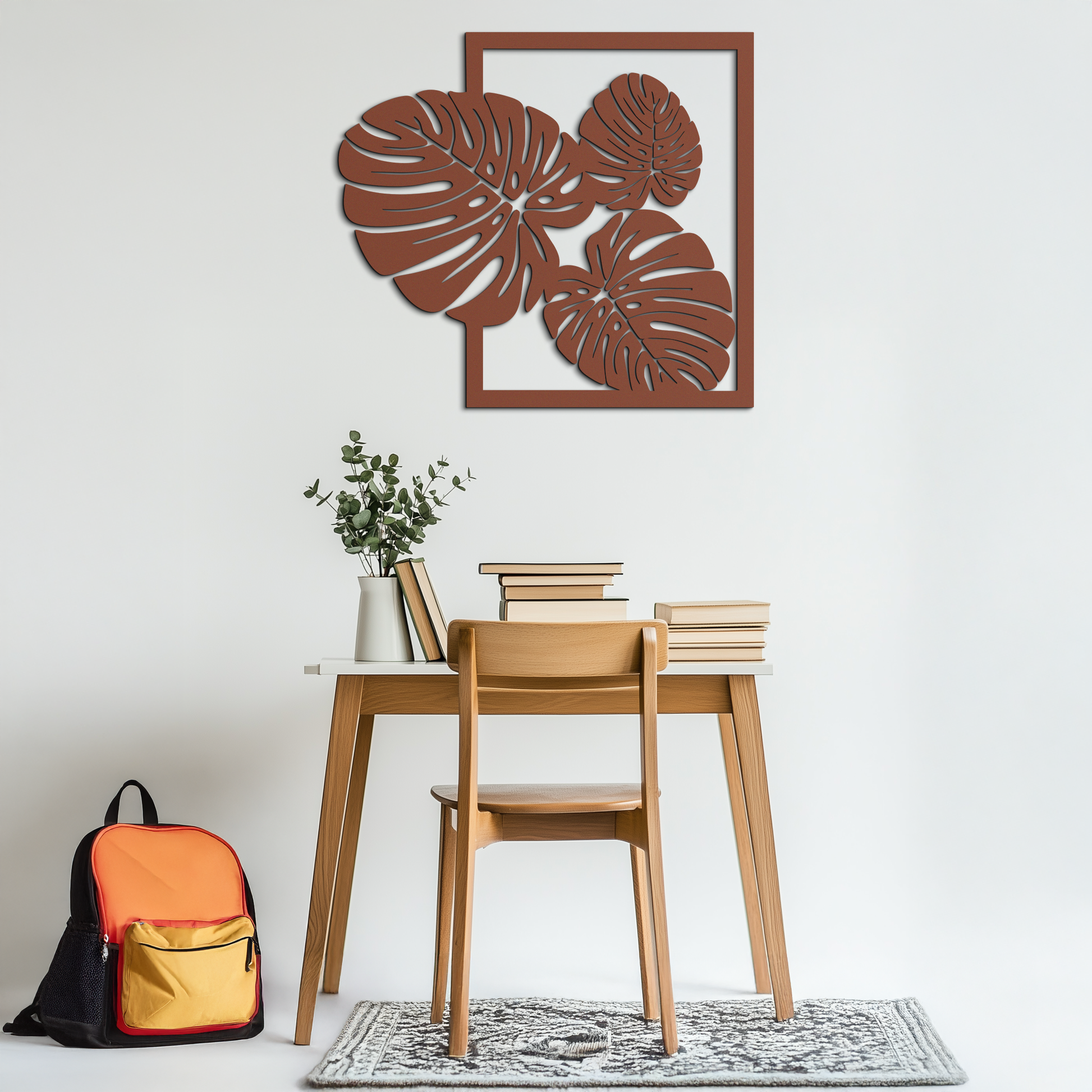 Monstera Leaf Metal Wall Art – Modern Tropical Black Wall Decor for Living Room- KAF552 - Tampa Home & Garden Store