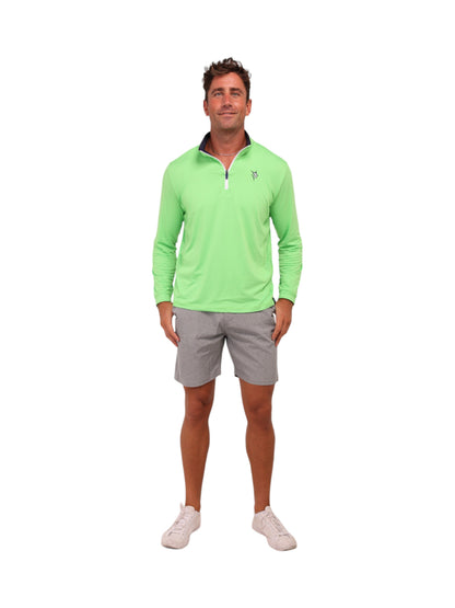 Monterey Quarter Zip long sleeve top neon-green by White Water Life on Tampa Home & Garden Store