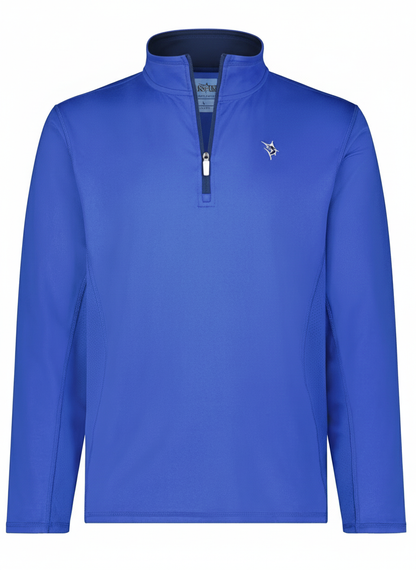 Montauk Quarter Zip Midweight Comfort by White Water Life in royal blue on Tampa Home & Garden Store