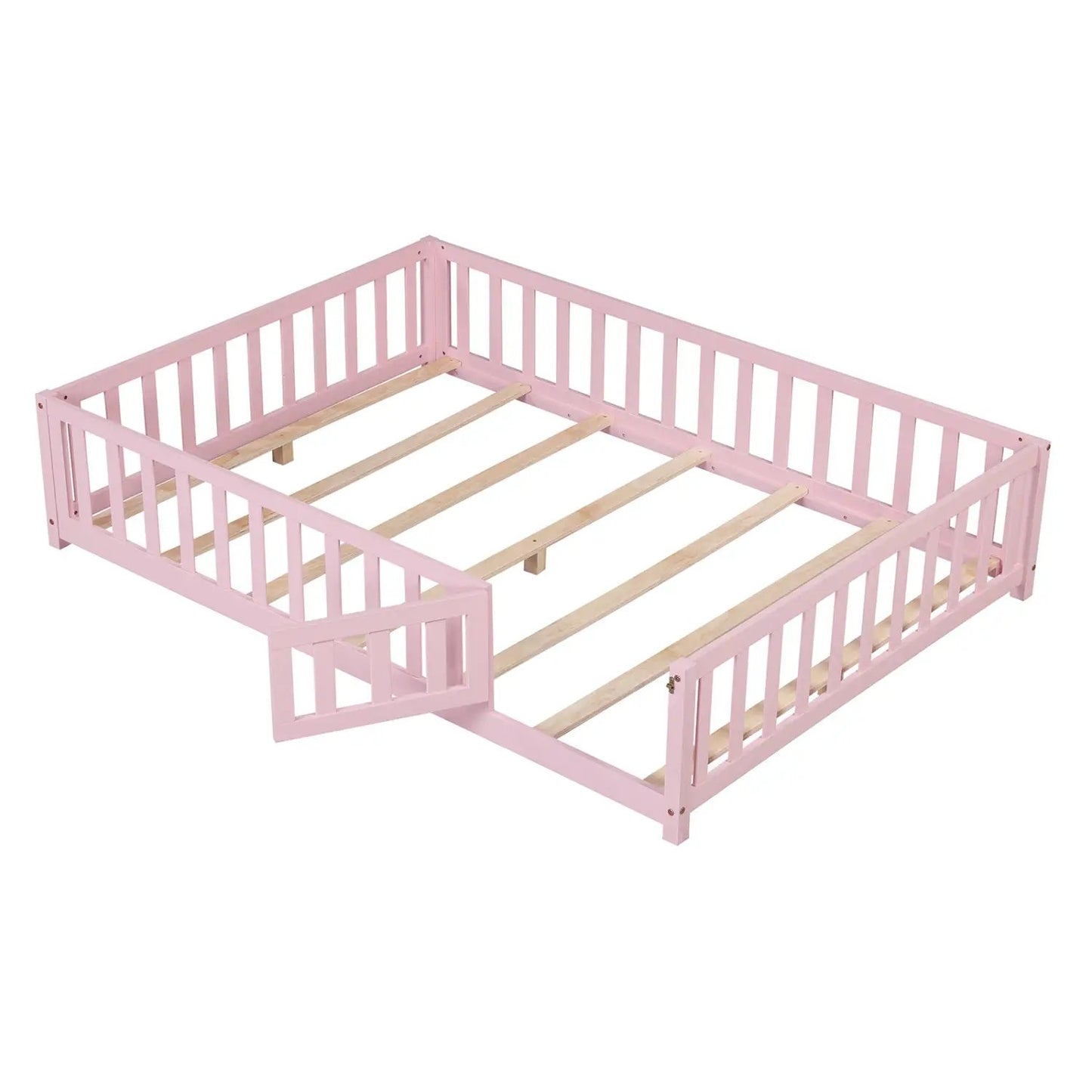 Montessori Toddler Bed With Full Guardrails